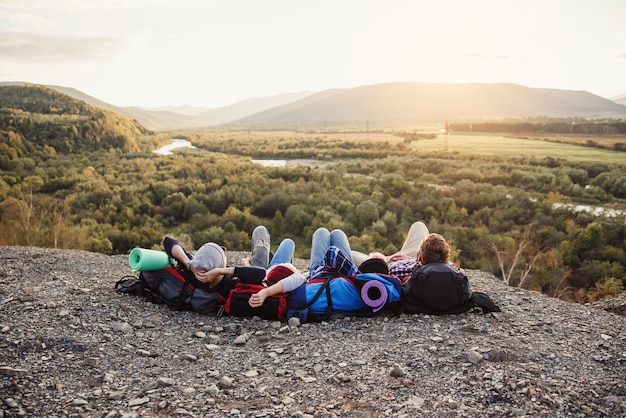 Concept de voyage, de tourisme et d'amitié.