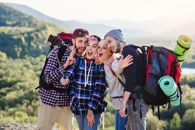 Photo concept de voyage, de tourisme et d'amitié.