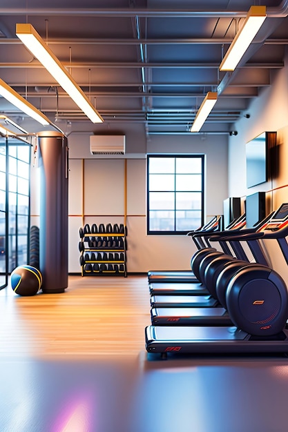 Conceptai de fond de gym moderne généré