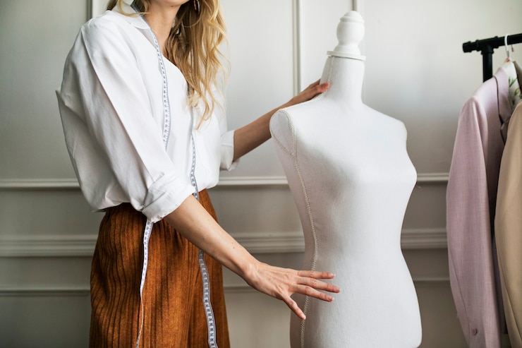 Photo concepteur tenant un mannequin factice