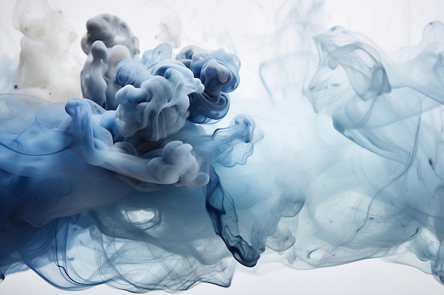 Photo conception abstraite bleue et blanche de l'eau dans le style de l'animation colorée de fond smokey