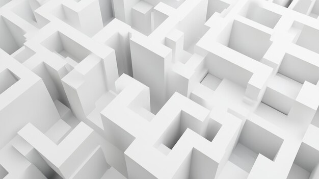 Conception abstraite du labyrinthe blanc