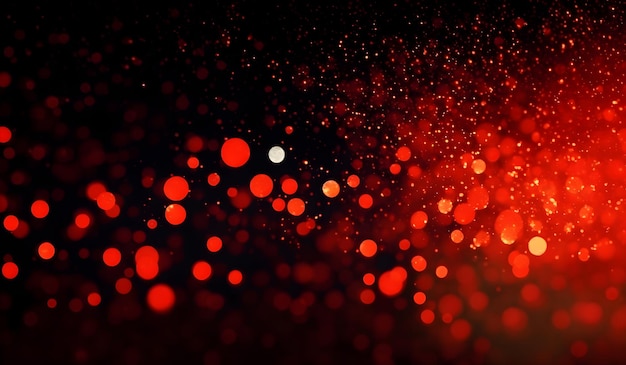 Conception abstraite de Noël et du Nouvel An avec des lumières bokeh rouges en arrière-plan