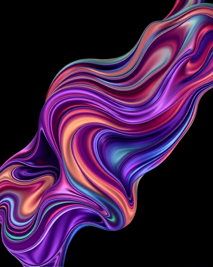 Photo conception abstraite de peinture liquide colorée tourbillonnante