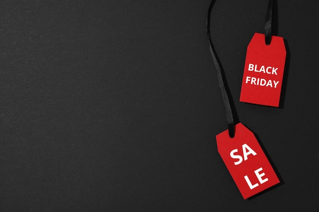 Photo conception d'affiche du black friday dans des tons sombres