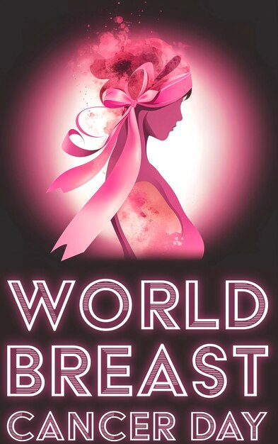 Photo conception d'affiche pour la journée du cancer du sein ia générative
