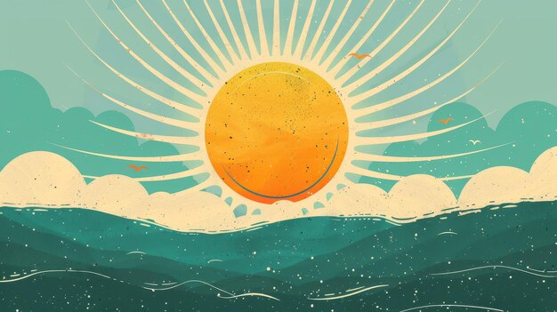 Une conception d'affiche propre et simple avec le message Embrace the Power of the Sun illustration générée par l'IA