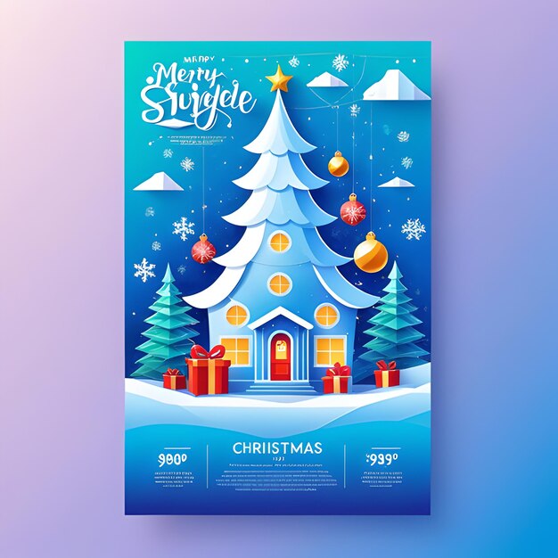 Conception d'affiches de Noël