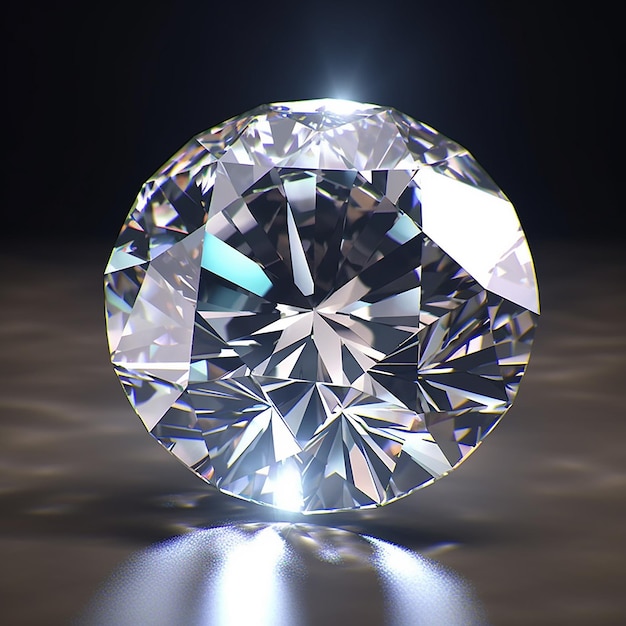 Conception d'âme astucieuse mignonne diamant blanc précieux brillant AI générative