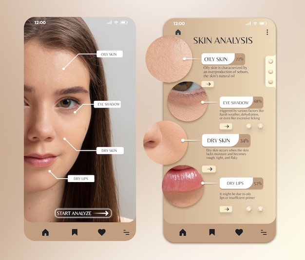 Photo la conception d'une application d'interaction de beauté phygitale