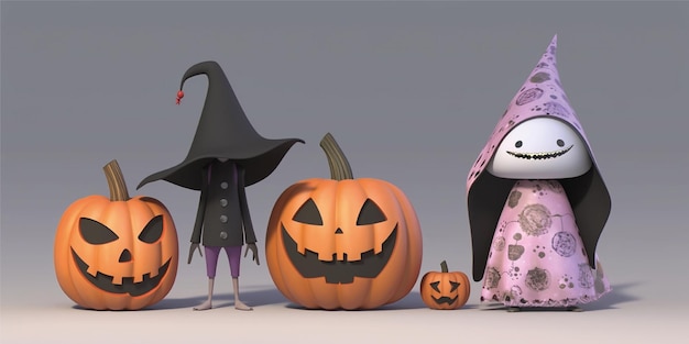 La conception de l'arrière-plan d'Halloween en 3D