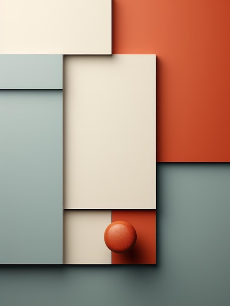 Photo conception d'art graphique minimaliste dans des couleurs pastel image 3d générée par l'ia