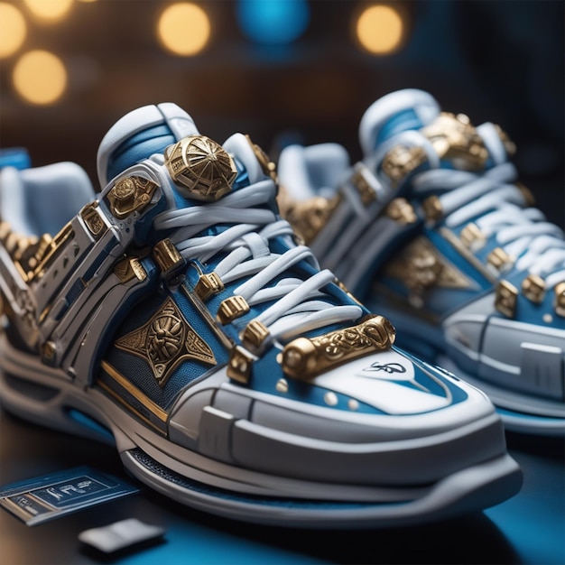 Conception de baskets nike warhammer 40000 space marine incroyablement détaillée 8k ar 45