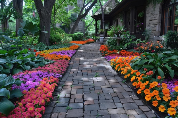 conception de belles fleurs colorées jardin aménagement paysager idées d'inspiration