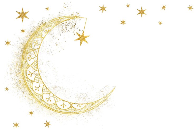 Photo conception de la bordure png de la lune sur un fond transparent