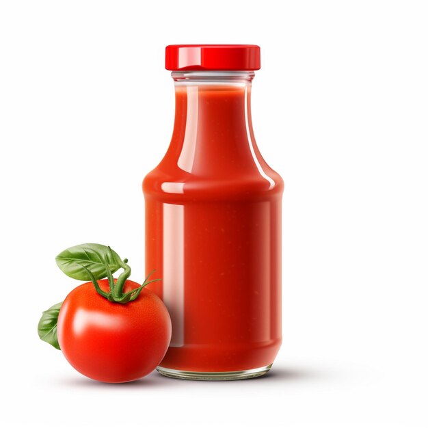 Photo conception d'une bouteille de ketchup de tomate blanche