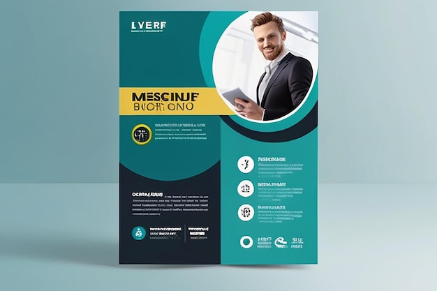 Conception d'une brochure ou d'un dépliant pour le rapport d'affaires de l'entreprise