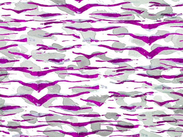 Conception De Camouflage Aquarelle Violet Proton Carreau De Safari Abstrait Texture Animale Géométrique Impression De Peau De Zèbre Fond De Camouflage Animal Motif Africain Rayures Modèle Sans Couture