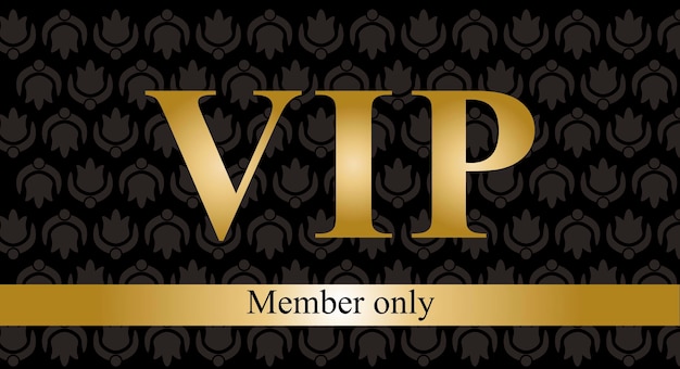 Conception de carte de membre VIP en couleurs noir et or Illustration