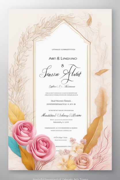 Photo conception de cartes d'invitation de mariage professionnelles créatives minimalistes