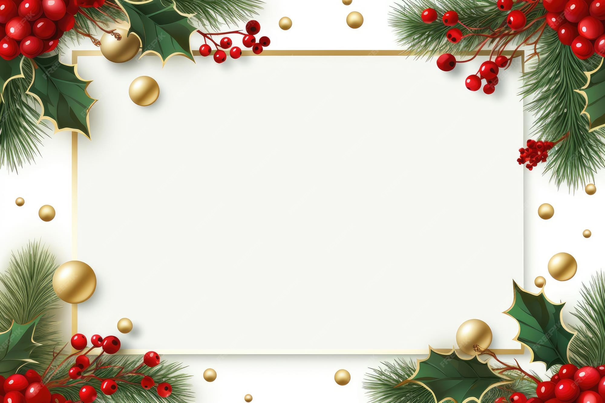 Conception de cartes de Noël avec un espace vide au centre Photo Premium