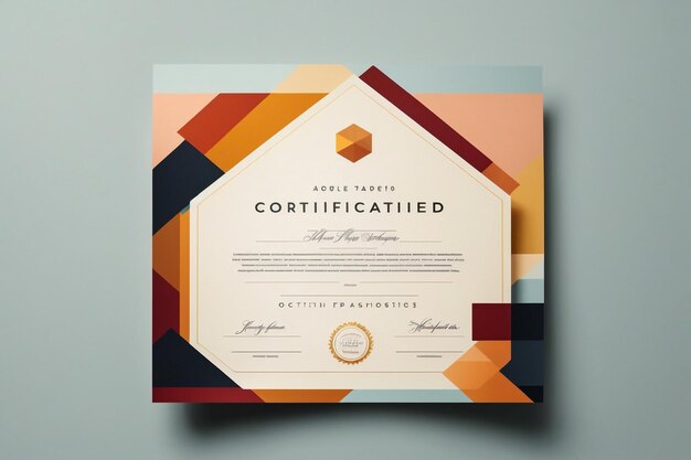 Photo conception de certificat d'appréciation moderne