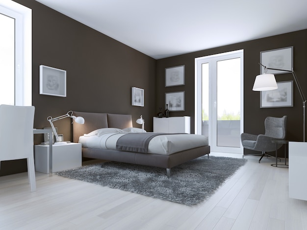 Conception de chambre contemporaine