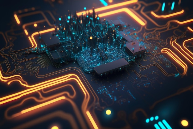 Conception de circuit abstrait cyberespace ai générative