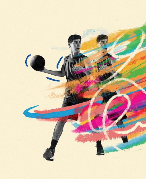 Conception de collages de basket-ball