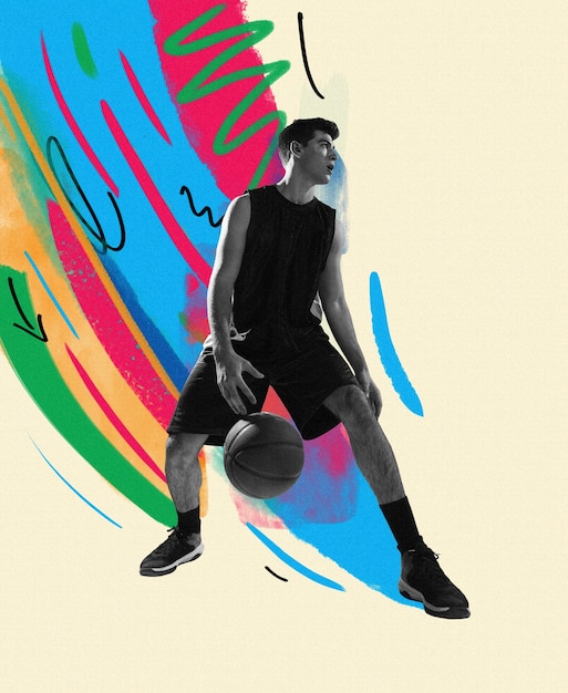 Conception de collages de basket-ball