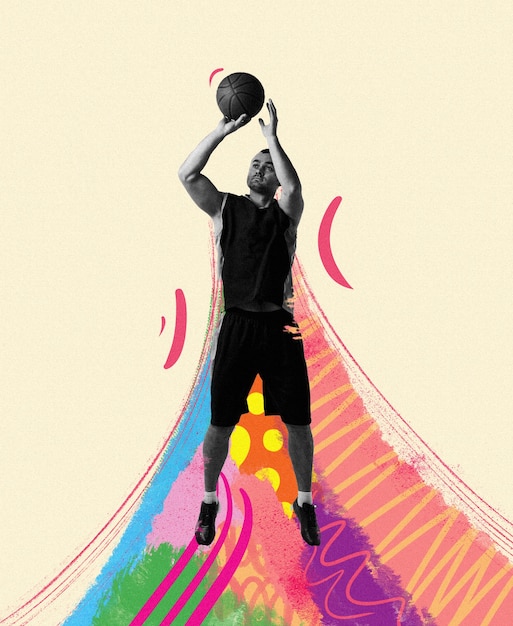 Conception de collages de basket-ball