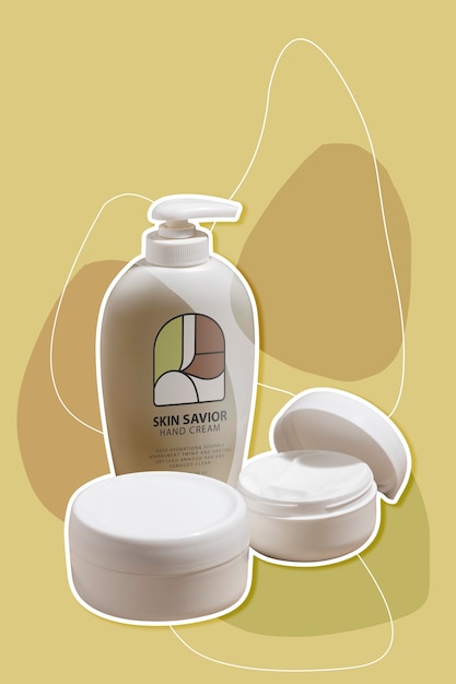 Conception de collages de produits cosmétiques