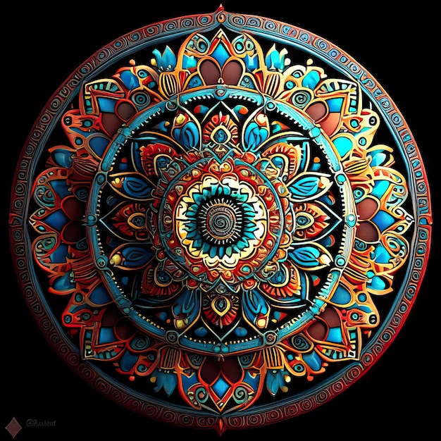 Conception colorée de mandala