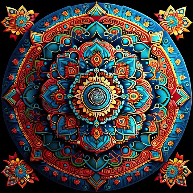 Conception colorée de mandala