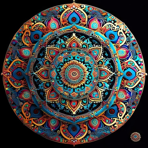 Conception colorée de mandala