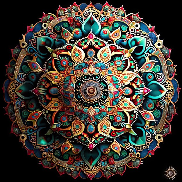 Conception colorée de mandala