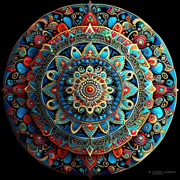 Conception colorée de mandala