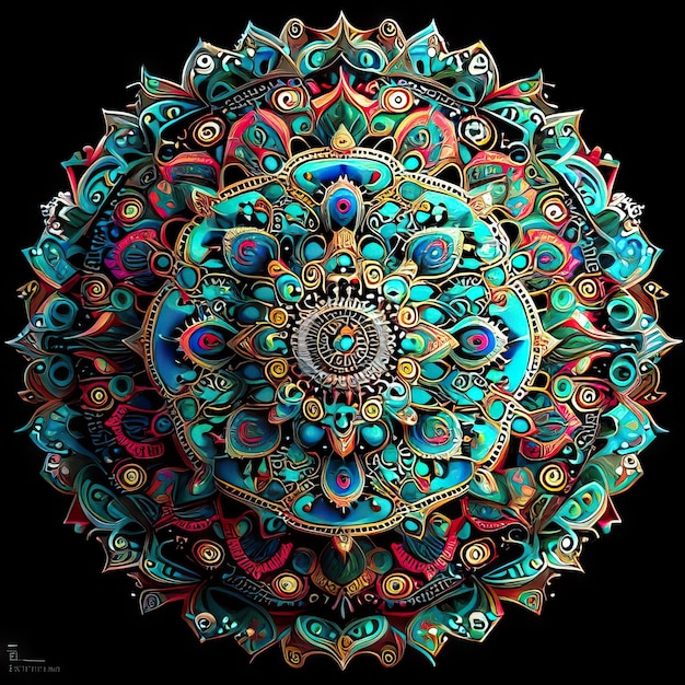 Conception colorée de mandala