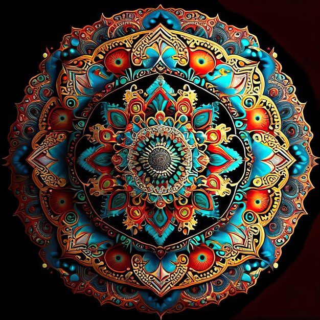 Conception colorée de mandala