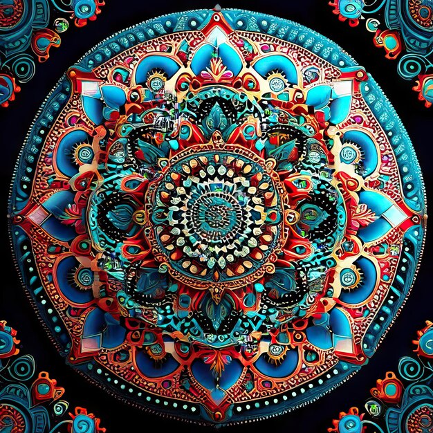 Conception colorée de mandala