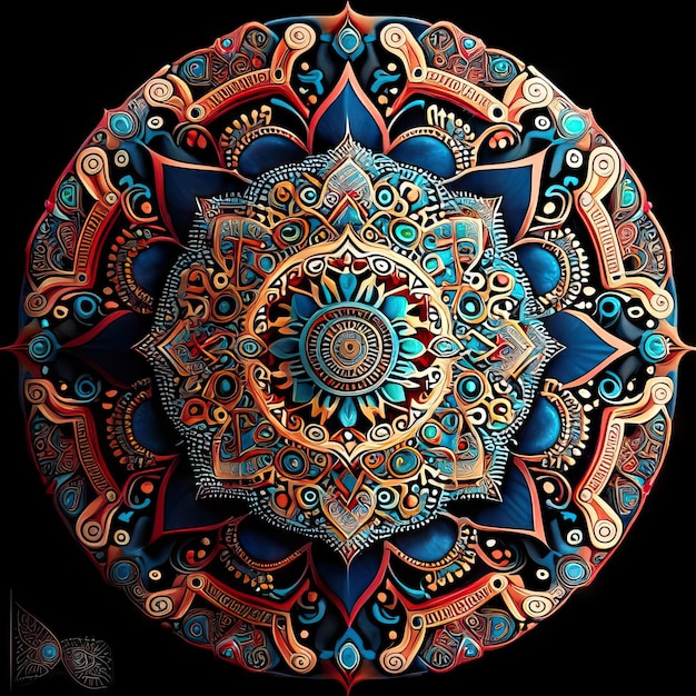 Conception colorée de mandala