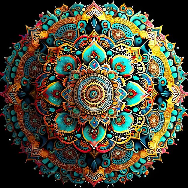 Conception colorée de mandala