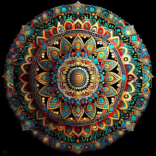 Conception colorée de mandala