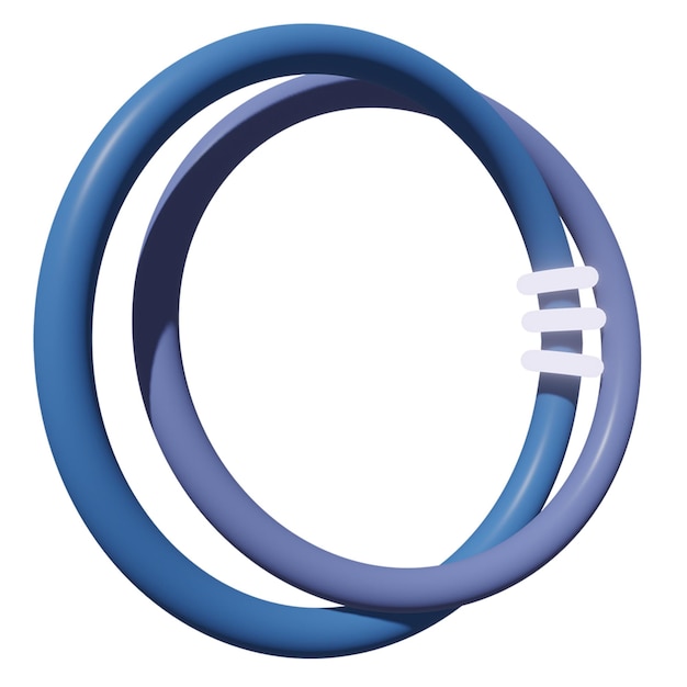 Photo conception de concept d'icône de navigateur 3d blue opera gx