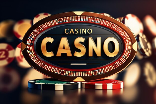 Conception de concept de jeu de fond de casino rendu 3D