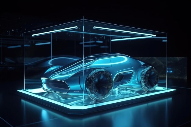 Conception de concept de voiture futuriste par générative ai