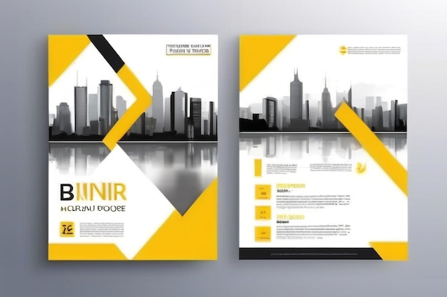 Conception de la couverture de la brochure A4 blanche cadre de texte d'information fantaisiste