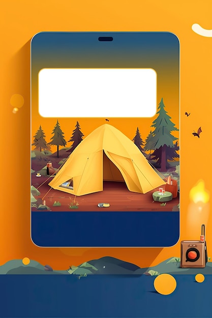 Photo conception d'un dépliant publicitaire pour le camping