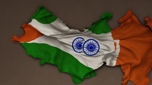 Conception de drapeau indien 3D