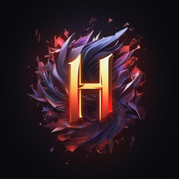 Photo conception du logo 3d h